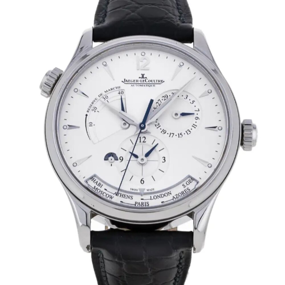 Jaeger LeCoultre Master Geographic 142.8.92 Stainless Steel Mens Watch